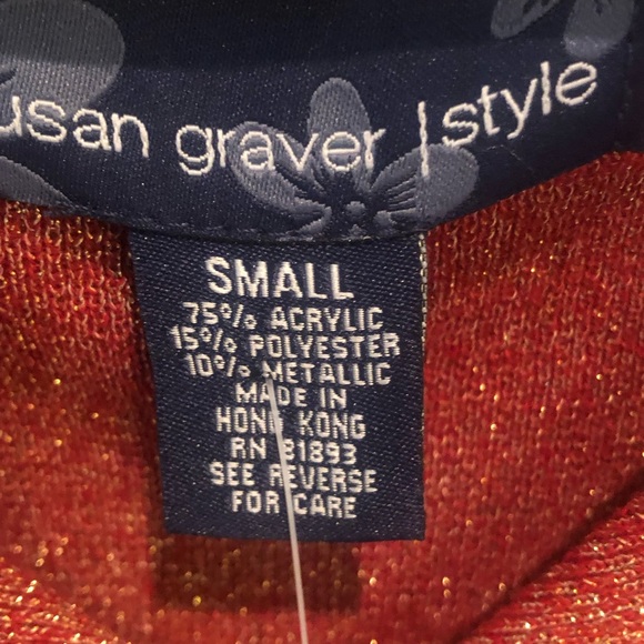 NWT Susan Graver Shimmer Tunic Cardigan Size S - Picture 5 of 6